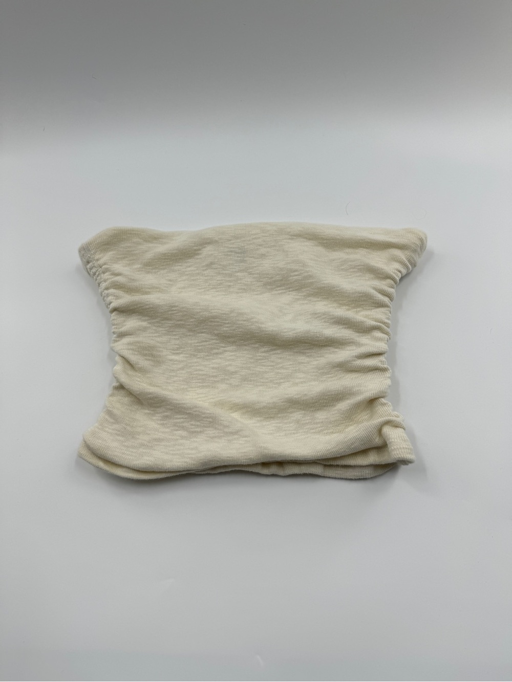 Free People Boulevard Tube Top Ivory Ruched Strapless Crop Top Women’s Large